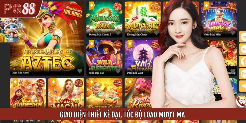 PG88 ghi điểm với giao diện thiết kế trực quan, dễ sử dụng